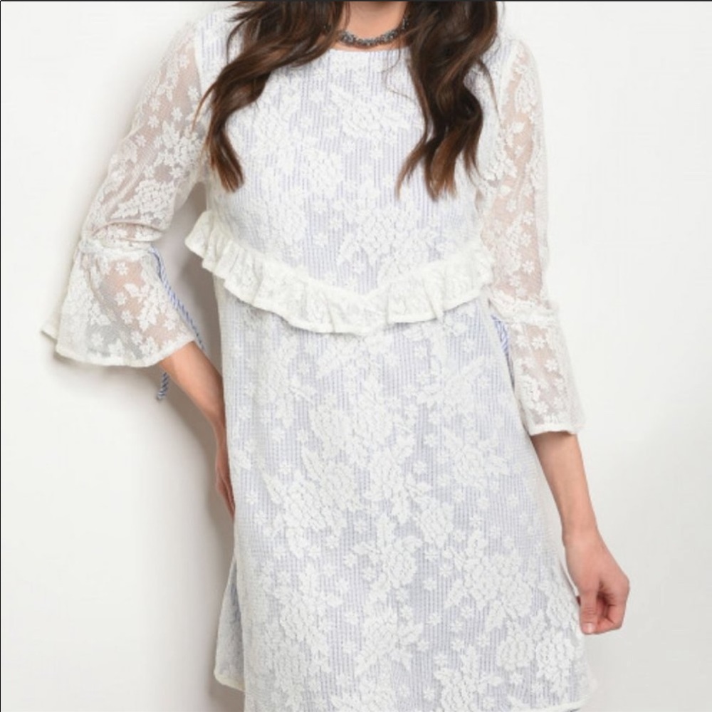 Blue lacy dress